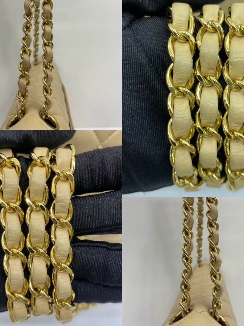 CHANEL Quilted Shoulder Bag in Beige with Gold Hardware - Picture 6 of 9